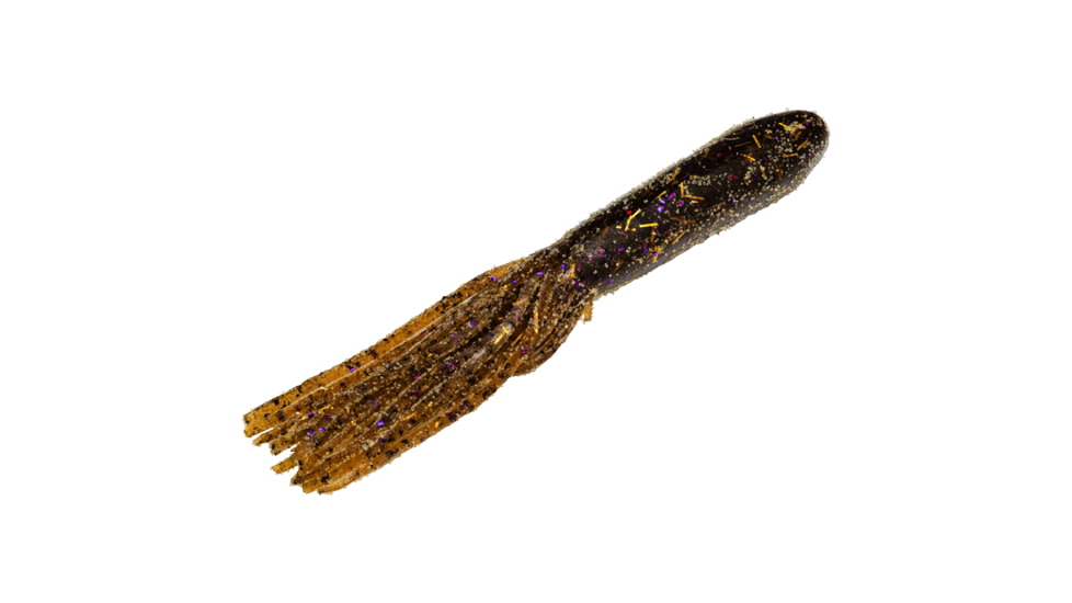 Strike King Coffee Flip-N-Tube Fishing Lure, Soft Plastic Tube, Black Neon, 4 1/2in, 6-Pack, CT4.5-38, CT4.5-38