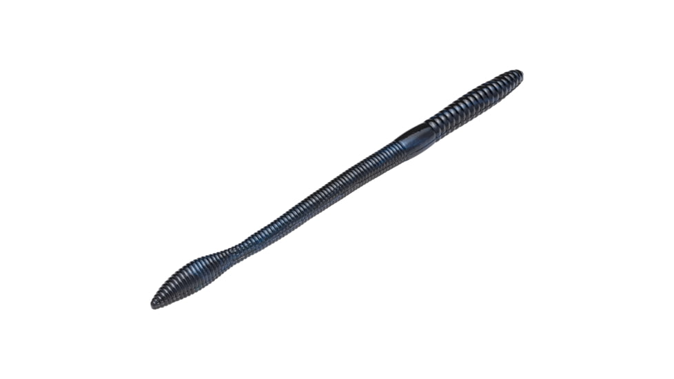 Strike King KVD 6.5in Finesse Worm, Black Blue Swirl, 6.5in, FIN65-808