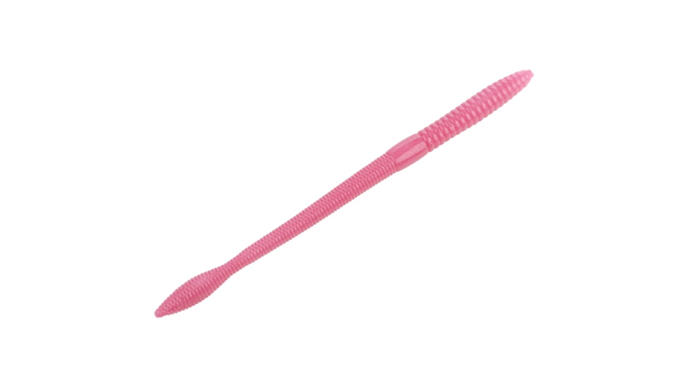 Strike King KVD Perfect Plastics Finesse Worm, Soft Plastic Worm Fishing Lure, Bubblegum, 6 1/2in, 12-Pack, FIN65-23A, FIN65-23