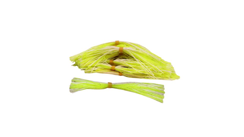 Strike King 50 Pack Bulk Skirts,Chartreuse White 50-46