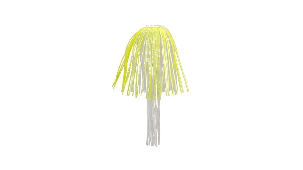 Strike King Perfect Skirt with Magic Tails, Chartreuse &amp; White, 4in, 2 Pack, PFT32-203