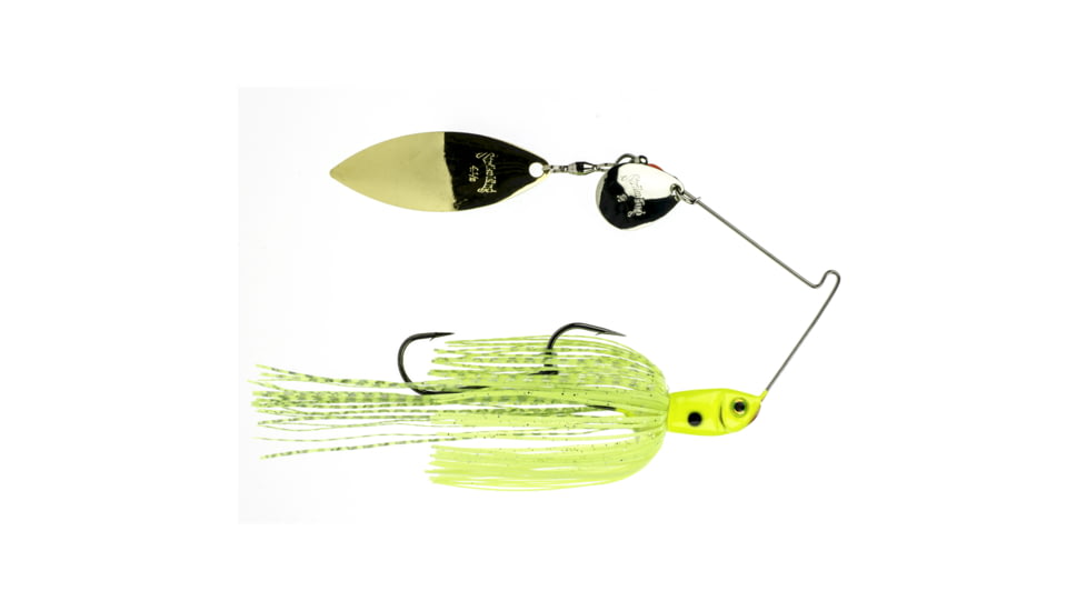 Strike King Premier Plus Spinnerbait Fishing Lure, Super Chartreuse, 3/8oz, PPL38CW-201SG, PPL38CW-201SG