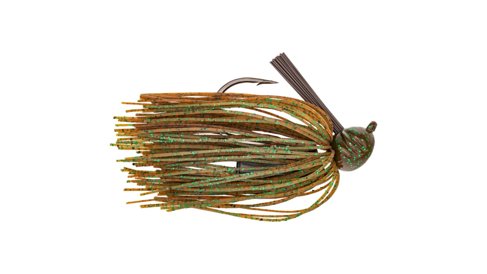 Strike King Premier Pro-Model Jig Fishing Lure, Casting Jig, Pumpkin w/ Green Flake, 1/2oz, PPJ12-11, PPJ12-11