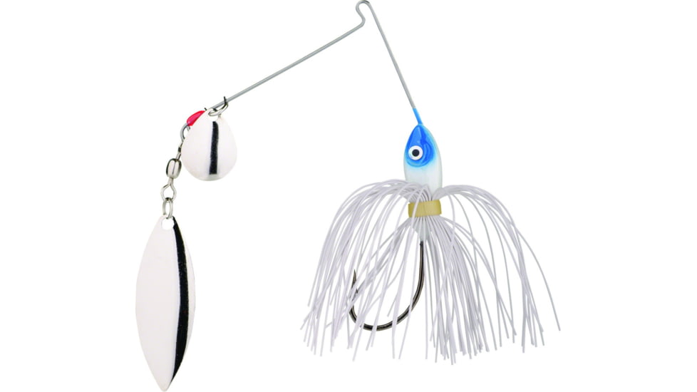 Strike King Promo Spinnerbait Colorado/Willow, White, 1/8 oz, 1 Pack, MAPRO18CW-12