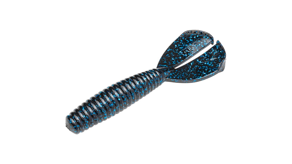 Strike King Rage Magnum Menace Fishing Lure, Soft Plastic Grub, Black and Blue, 4in, 7-Pack, RGMAGM-2, RGMAGM-2