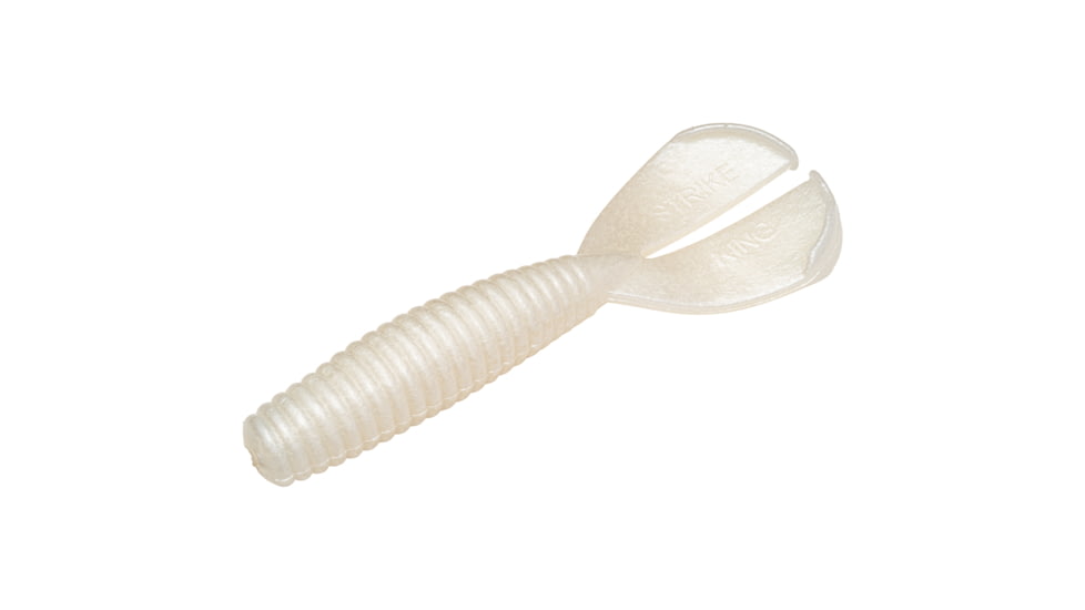 Strike King Rage Magnum Menace Fishing Lure, Soft Plastic Grub, Pearl, 4in, 7-Pack, RGMAGM-84, RGMAGM-84