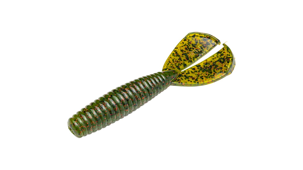 Strike King Rage Magnum Menace Fishing Lure, Soft Plastic Grub, Watermelon Seed w/ Red Flake, 4in, 7-Pack, RGMAGM-18, RGMAGM-18