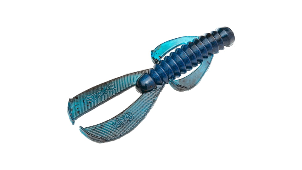 Strike King Rage Ned Bug Fishing Lure, Soft Plastic Craw, Black Blue Swirl, 2 1/2in, 9-Pack, RGNBUG-808, RGNBUG-808