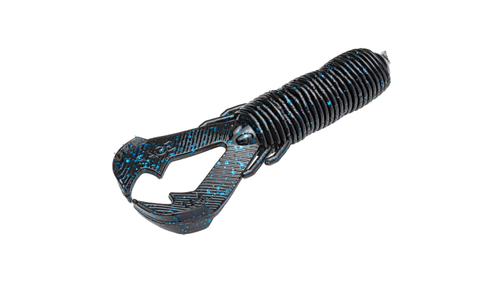 Strike King Rage Punch Bug Fishing Lure, Soft Plastic Creature, Black and Blue, 3 1/2in, 7-Pack, RGPB-2, RGPB-2