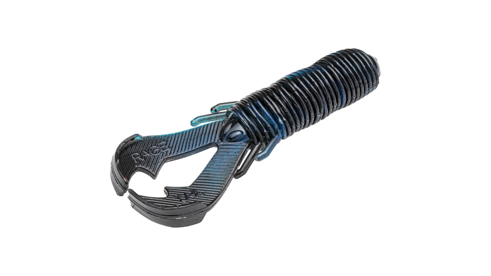 Strike King Rage Punch Bug Fishing Lure, Soft Plastic Creature, Black Blue Swirl, 3 1/2in, 7-Pack, RGPB-808, RGPB-808
