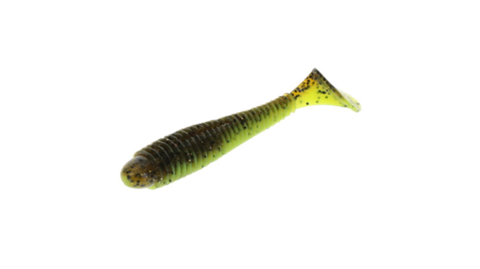 Strike King Rage Swimmer Saltwater Fishing Lure, Soft Plastic Swimbait, Guacamole, 3 3/4in, 7-Pack, RGSWSW334-604, RGSWSW334-604