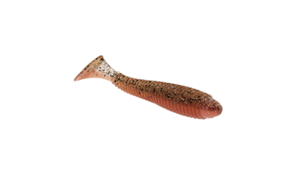 Strike King Rage Swimmer Saltwater Fishing Lure, Soft Plastic Swimbait, New Penny, 3 3/4in, 7-Pack, RGSWSW334-160, RGSWSW334-160