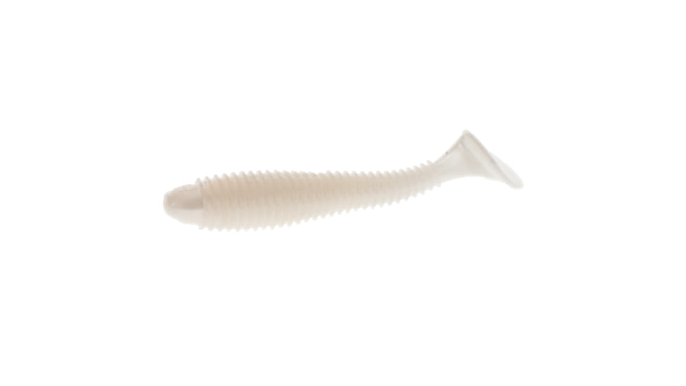 Strike King Rage Swimmer Saltwater Fishing Lure, Soft Plastic Swimbait, Pearl, 3 3/4in, 7-Pack, RGSWSW334-84, RGSWSW334-84