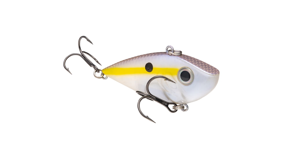 Strike King Red Eyed Shad Tungsten 2-Tap, Lipless Crankbait Fishing Lure, Chartreuse Shad, 1/2oz, REYESDTT12-598, REYESDTT12-598