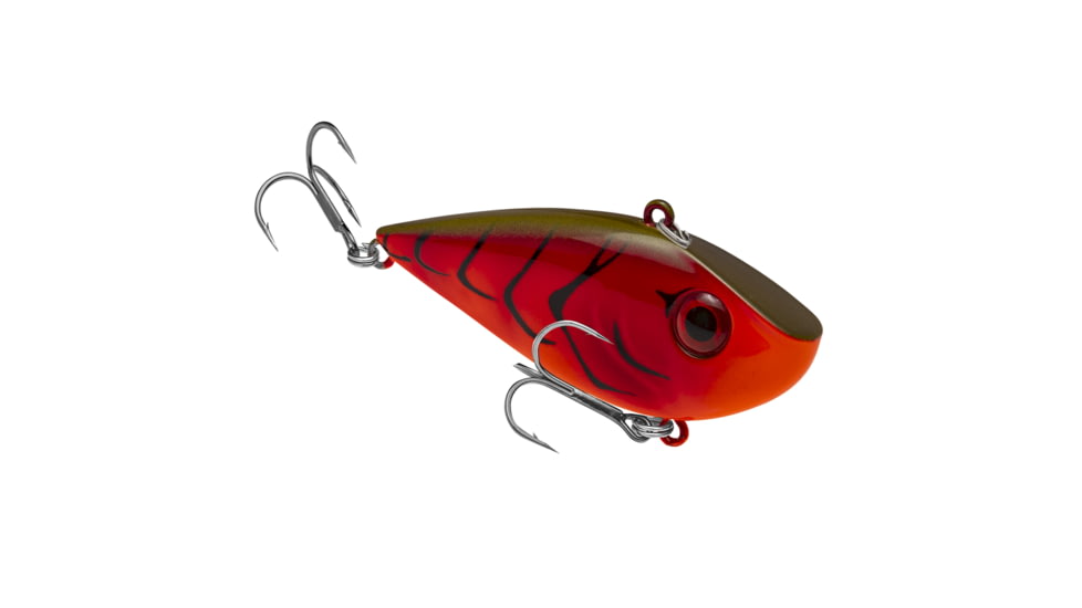 Strike King Red Eyed Shad Tungsten 2-Tap, Lipless Crankbait Fishing Lure, Fire Craw, 1/2oz, REYESDTT12-900, REYESDTT12-900