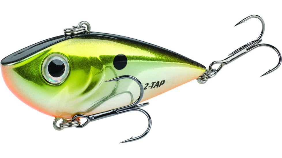 Strike King Red Eyed Shad Tungsten 2-Tap Lipless Crankbait, Sinking, Silver Tennessee Shad, 2 3/8in, 1/2oz, 1 Pack, REYESDTT12-685