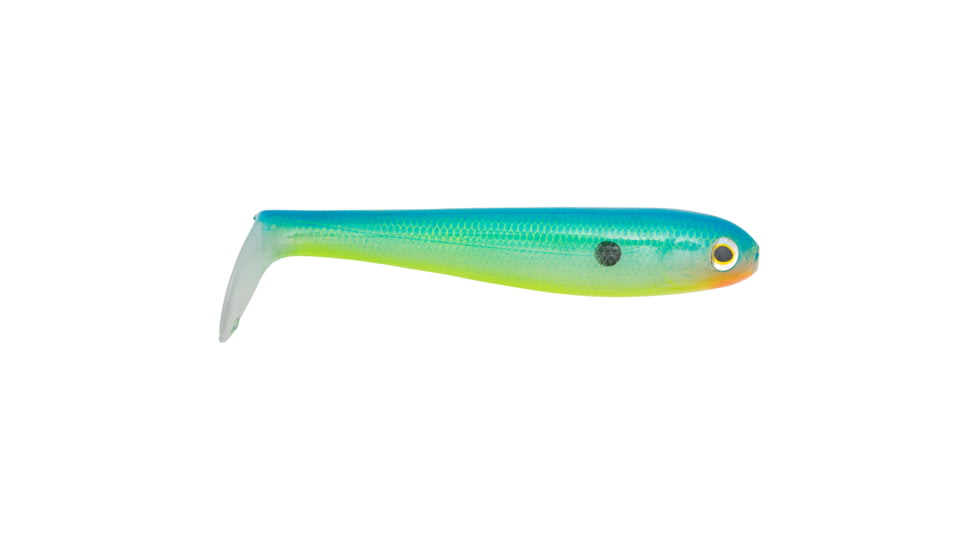Strike King Shadalicious Fishing Lure, Soft Plastic Swimbait, Citrus Shad, 4 1/2in, 6-Pack, SHDLC4.5-534, SHDLC4.5-534