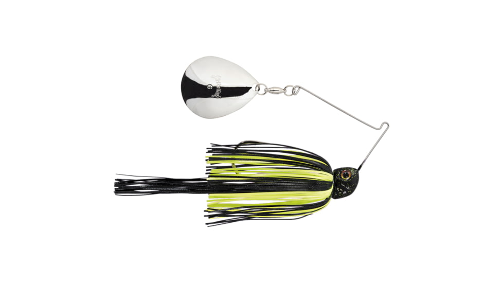 Strike King Tour Grade Night Spinnerbait, Bass Fishing Lure, Black Chartreuse, 1/2oz, TGN12C-200, TGN12C-200
