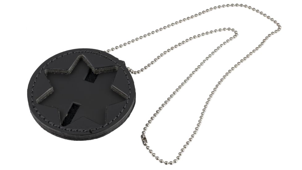 Strong Leather Company - Double Thick Recessed Badge Holder For Neck Or Belt - 80747-13282
