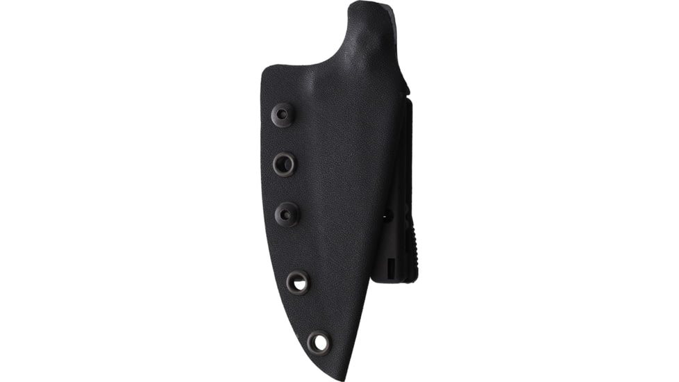 Stroup Knives Bravo 5 Black Fixed Blade Knife, 7.75in Overall, 3.5in 1095HC Steel Blade, Black Sculpted G10 Handle, Kydex Sheath, B5-B-G10