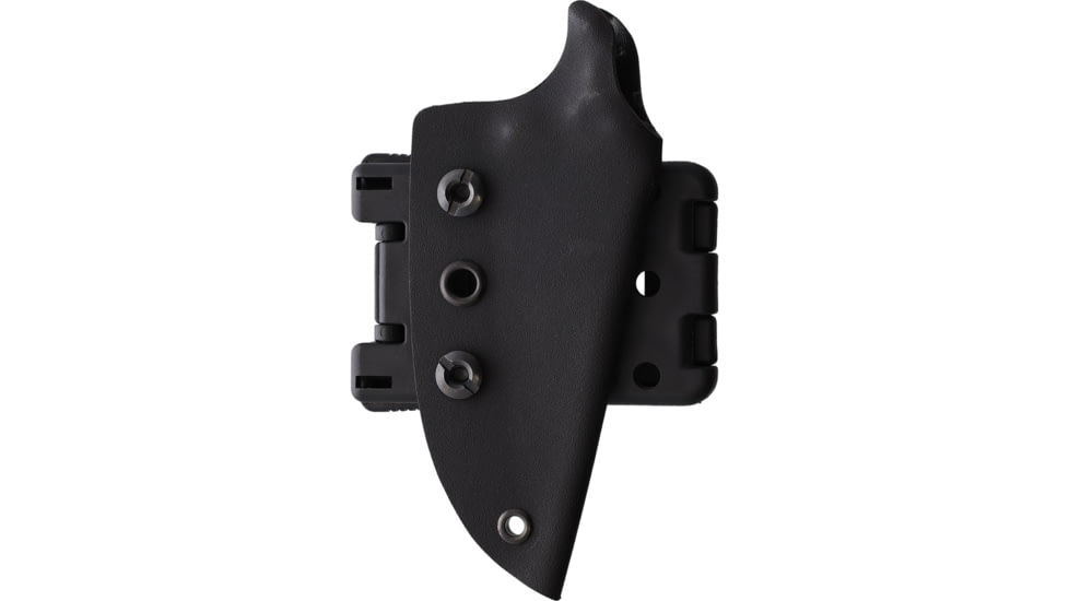 Stroup Knives Mini Mod 1 Tan Fixed Blade Knife, 6.75in Overall, 3in Black Stonewash 1095HC Steel Blade, Tan Sculpted G10 Handle, Kydex Sheath, MINI1-T-G10-S