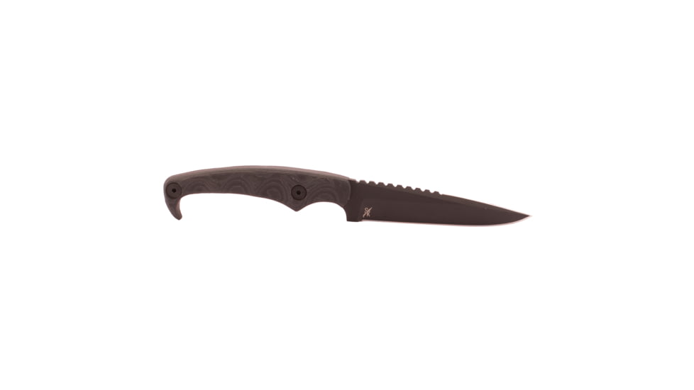 Stroup Knives MK2, Fixed Blade Knife, 4 Clip Point Blade, 1095 High Carbon Steel, 8 Overall Length