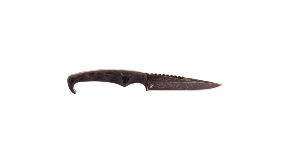 Stroup Knives MK2, Fixed Blade Knife, 4 Clip Point Blade, 1095 High Carbon Steel, 8 Overall Length