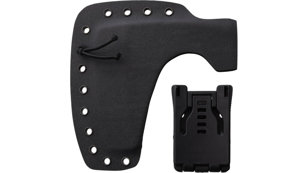 Stroup Knives Viking Tomahawk Knife, 15.25in Overall, 5in 1095HC Steel w/ 4.5in Cutting Edge, Black Sculpted G10 Handle, Kydex Sheath, TOMV-B-G10-S