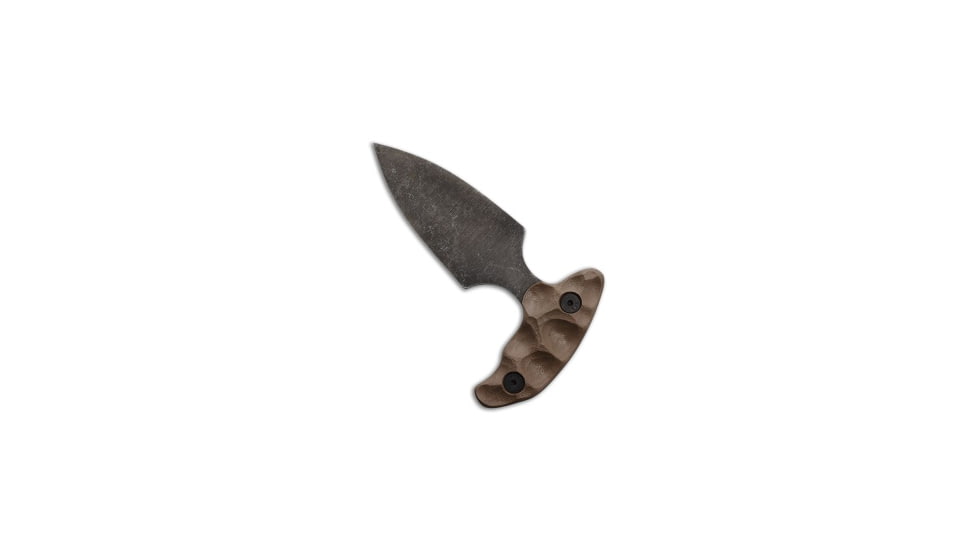 Stroup Stroup Knives Stabber Push Dagger FDE G-10 2.75" Acid Washed, Dark Earth, 1095HC, adult, BHQ-198204
