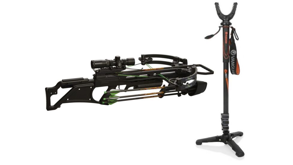 Stryker Katana Crossbow Pkg., Mossy Oak Break-Up Country, A12712 W/ Vanguard Veo Shooting Stick