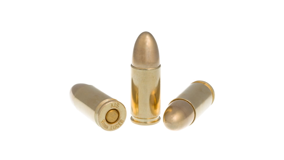 STV Scorpio Ammo 9mm Luger, 115 grain, Full Metal Jacket, 50 Rounds Rifle Ammo, S9MM115F
