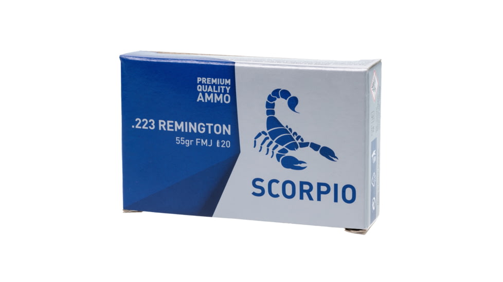 STV Scorpio Ammo .223 Remington, 55 grain, Full Metal Jacket, 20 Rounds Rifle Ammo, S223055F