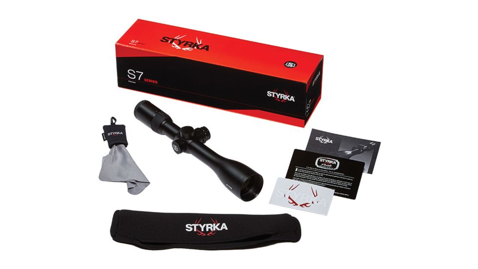 Styrka S7 Series 2.5-15x50mm Waterproof Rifle Scope w/Side ocus,Black,Illuminated Mil-Dot Reticle ST-95041