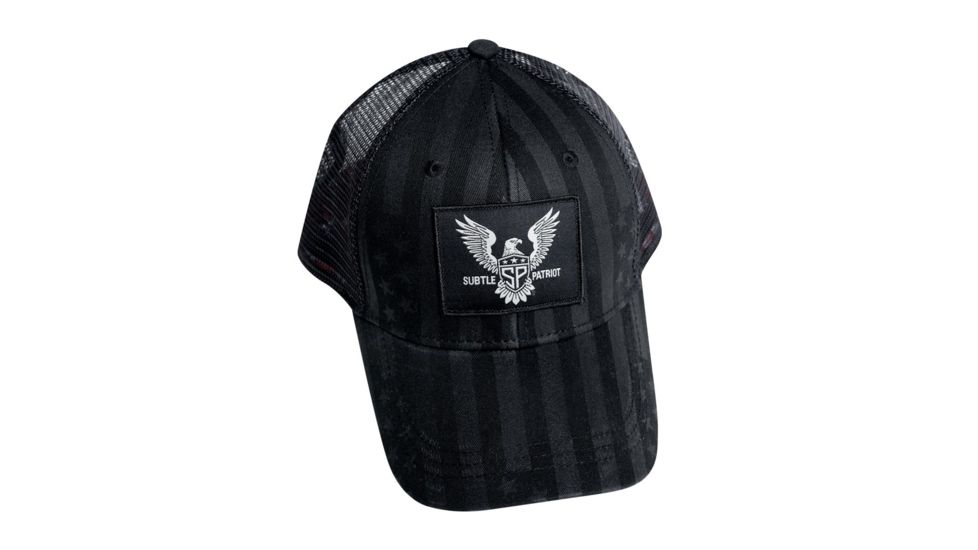 Subtle Patriot Covert Trucker Hat, Black, 10 x 10 x 6, SPAC19114