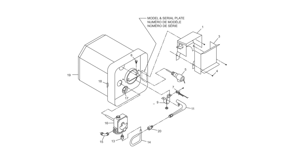 Suburban Mfg Burner w/ Orifice For 3 Gallon SW Water Heaters, 10844