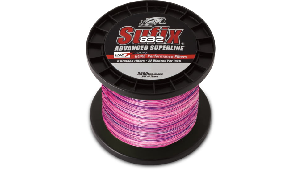 Sufix 832 Advanced Superline, 30 lb Test, 3500 Yard Spool, Sunrise, 660-430SR
