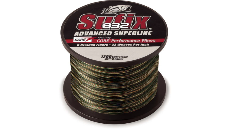 Sufix 832 Braid 20lb Line, Camo, 1200 Yds, 660-320CA