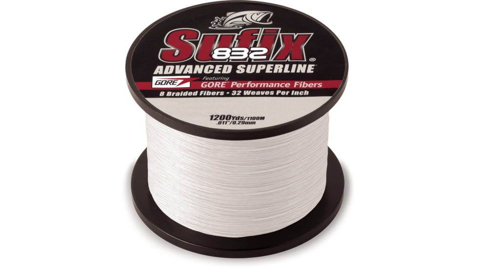 Sufix 832 Braid 20lb Line, Ghost, 1200 Yds, 660-320GH