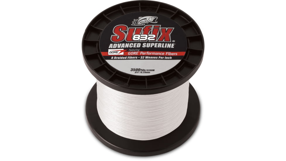 Sufix 832 Braid 20lb Line, Ghost, 3500 Yds, 660-420GH