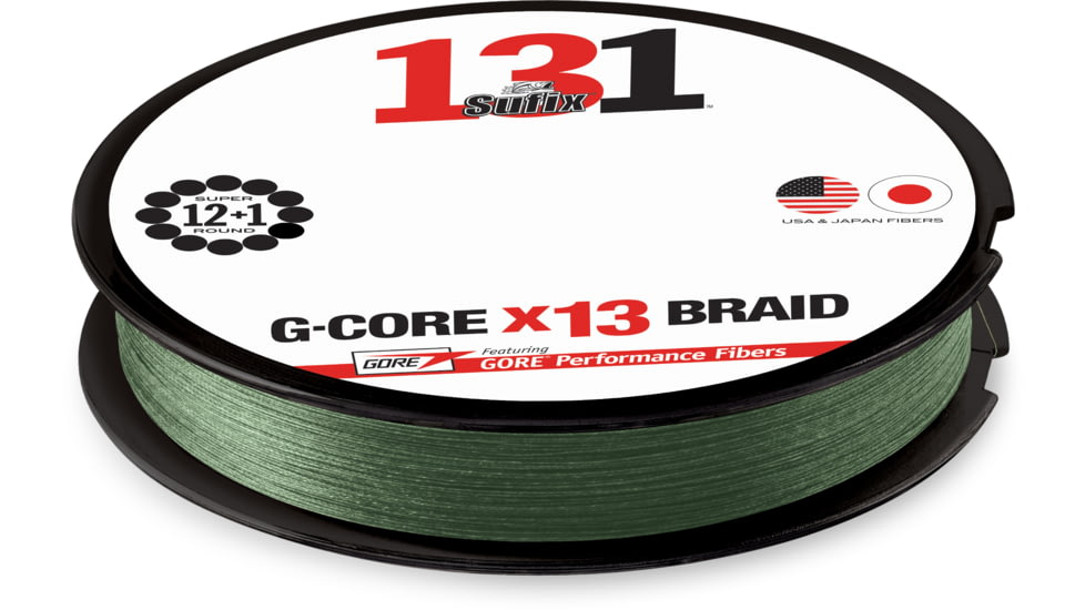 Sufix Braid Line, 20lb Test, 150yd, Low Vis Green, Boxed, 631-020G