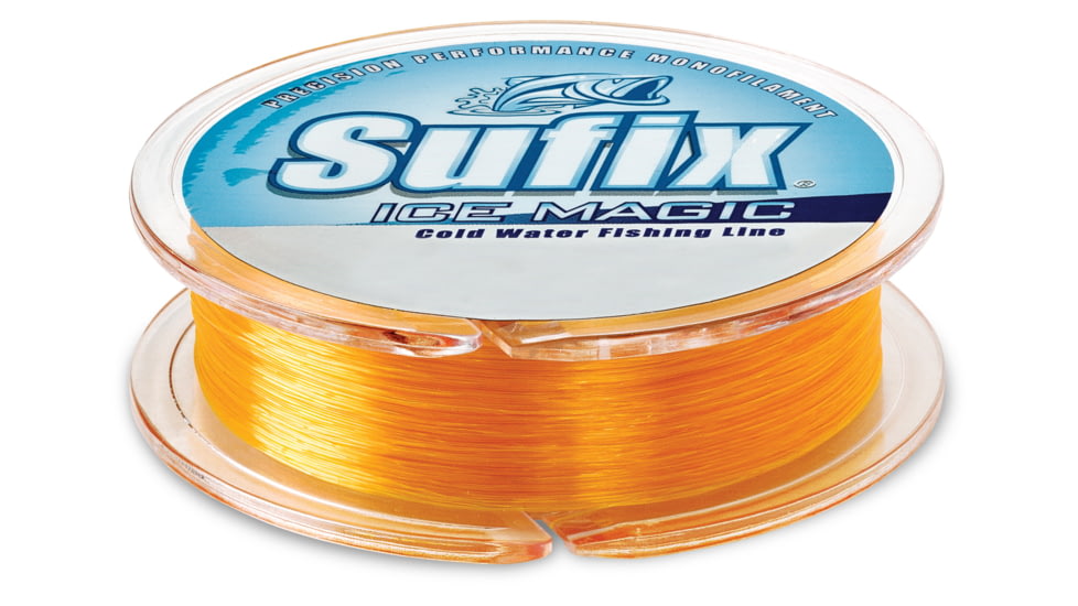 Sufix Ice Magic Monofilament Line, 4lb Test, 300yd Neon Orange, Boxed, 603-104NO