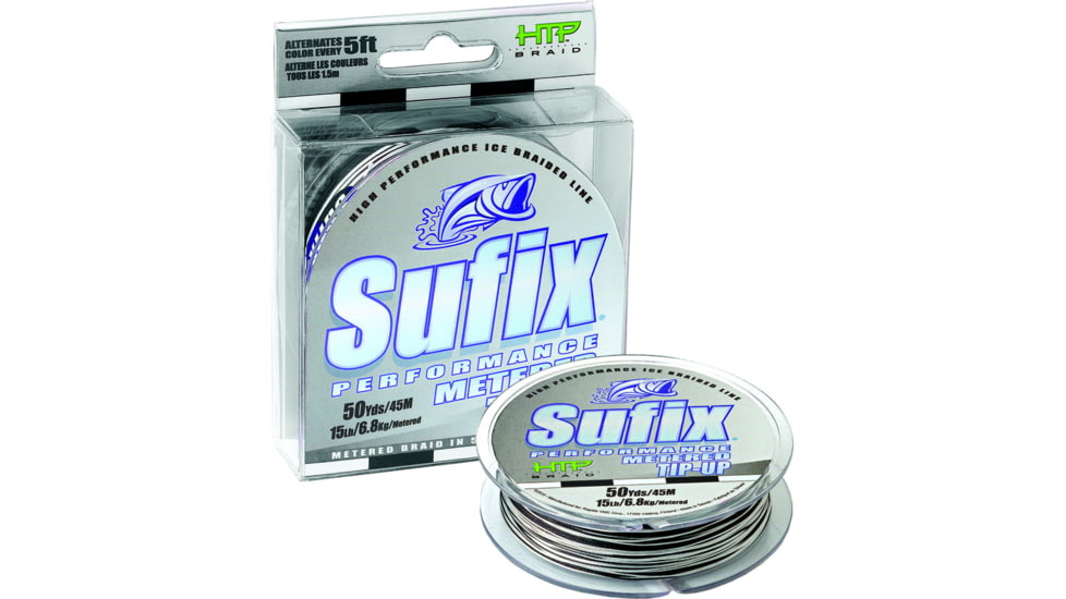 Sufix Metered Tip Up Braid Line 30lb Tip Up Braid, 610-130MC