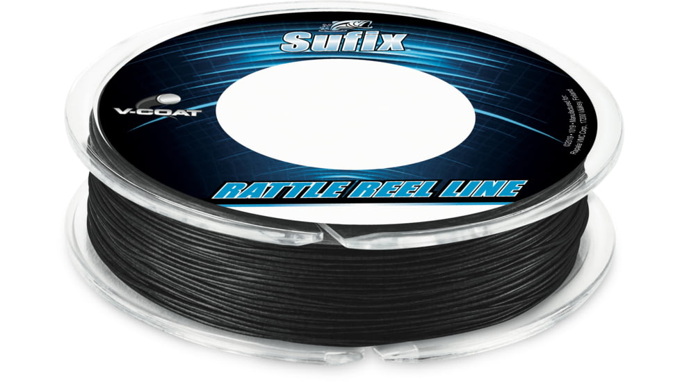 Sufix Rattle Reel Metered V-Coat, 30 lb, Metered Every 50 yd, 150 yd, Black, 613-230BLK