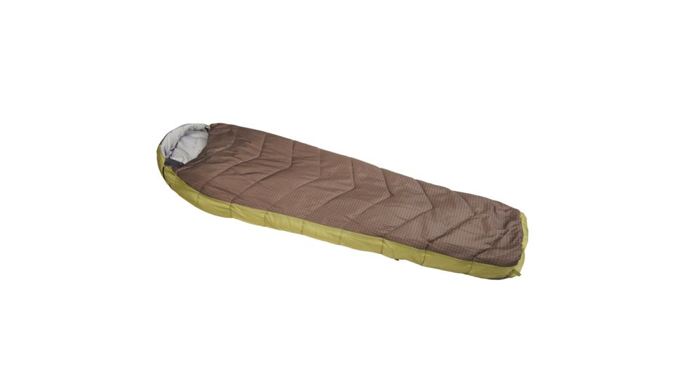 Suisse Sport Alpine 5 Degree Double-Layer Mummy Sleeping Bag, Gray/Lime Green, Large, 5RR4302RN