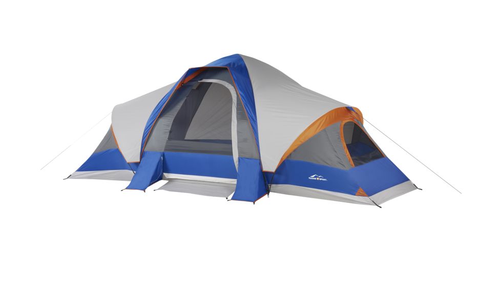 Suisse Sport Wyoming 3 Room Tent - 18ft X 10ft, Gray, Blue, Orange, 8 Person, MTB1810BCBG