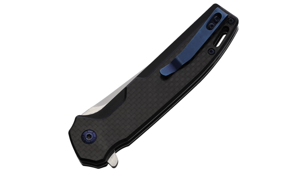 Summit Gear Linerlock Black G10 Folding Knife w/ Carbon Fiber Onlay, 4.5in Closed, 3.5in Satin Stainless Blade, Black G10 Handle, 60.01.7200037