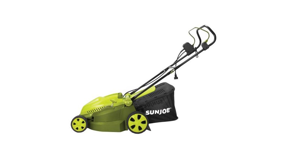 Sun Joe 16-Inch 12-Amp Electric Lawn Mower / Mulcher, Green MJ402E
