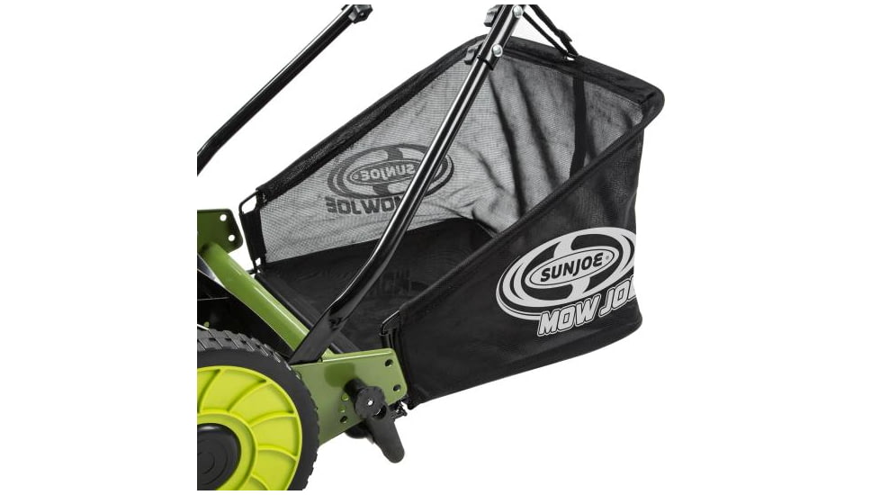 Sun Joe 16-Inch Manual Reel Mower w/ Catcher, Green MJ500M