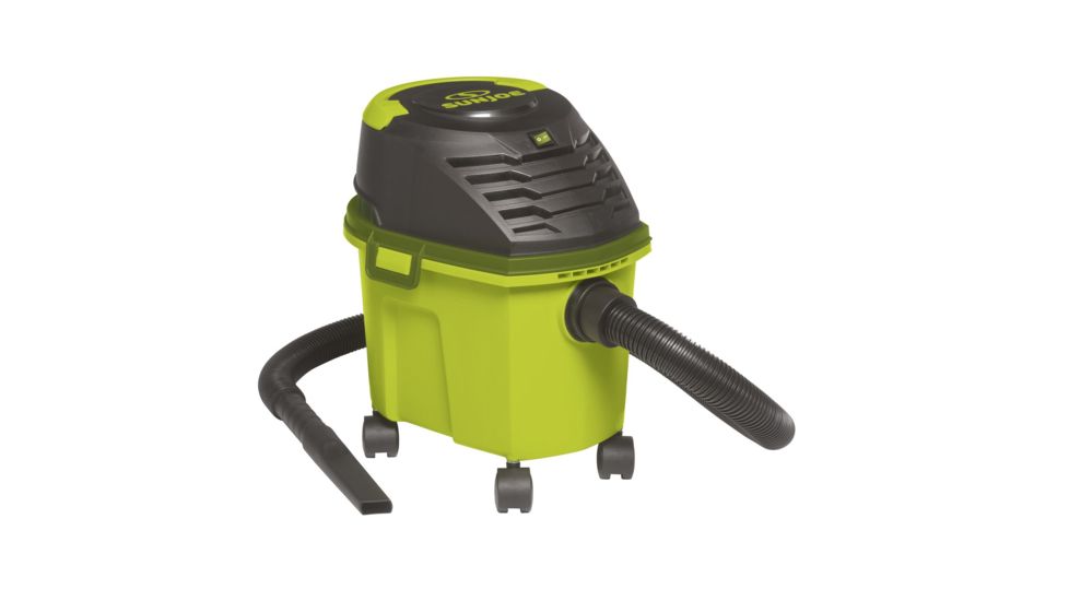 Sun Joe 2.5 GallonUltra-Portable Wheeled Wet/Dry Vacuum w/3-Piece Extensions, Green SWD2500