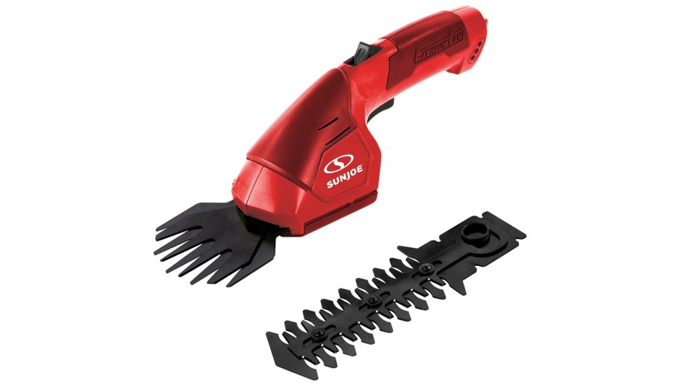 Sun Joe 2-in-1 Cordless Grass Shear, 7.2 V, Red, Red, Large, HJ604C-RED